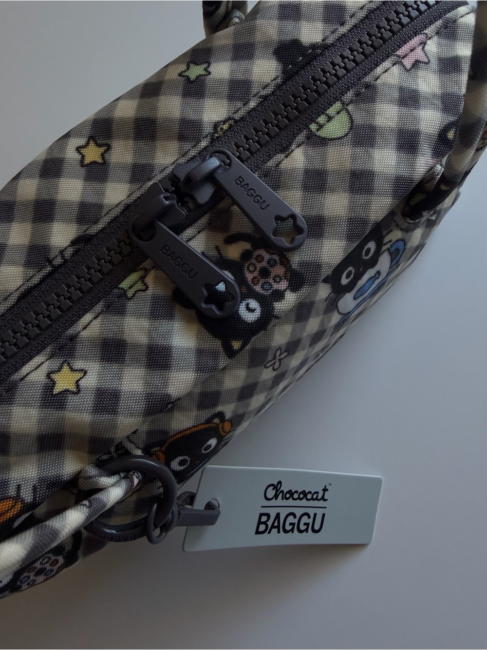 NWT BAGGU Chococat Small Nylon Bowler Bag - Picture 3 of 3
